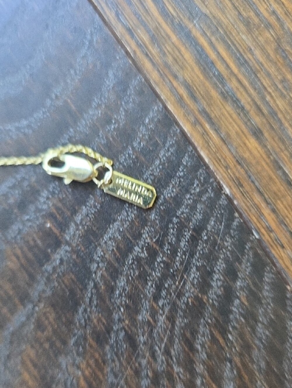 Melinda Maria Gold Necklace with Clear Marquise Crystal - Picture 4 of 5
